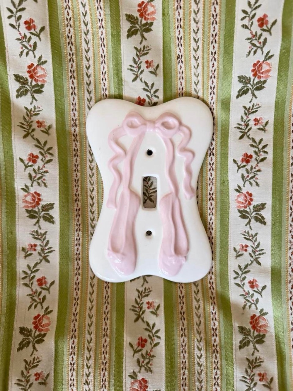 Vintage Pink Ballerina Point Shoes Light Switch Cover